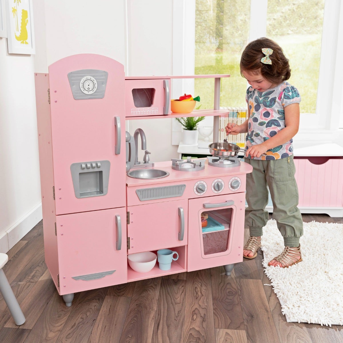 Vintage Pink Kids Toy Kitchen KidKraft - Main Image