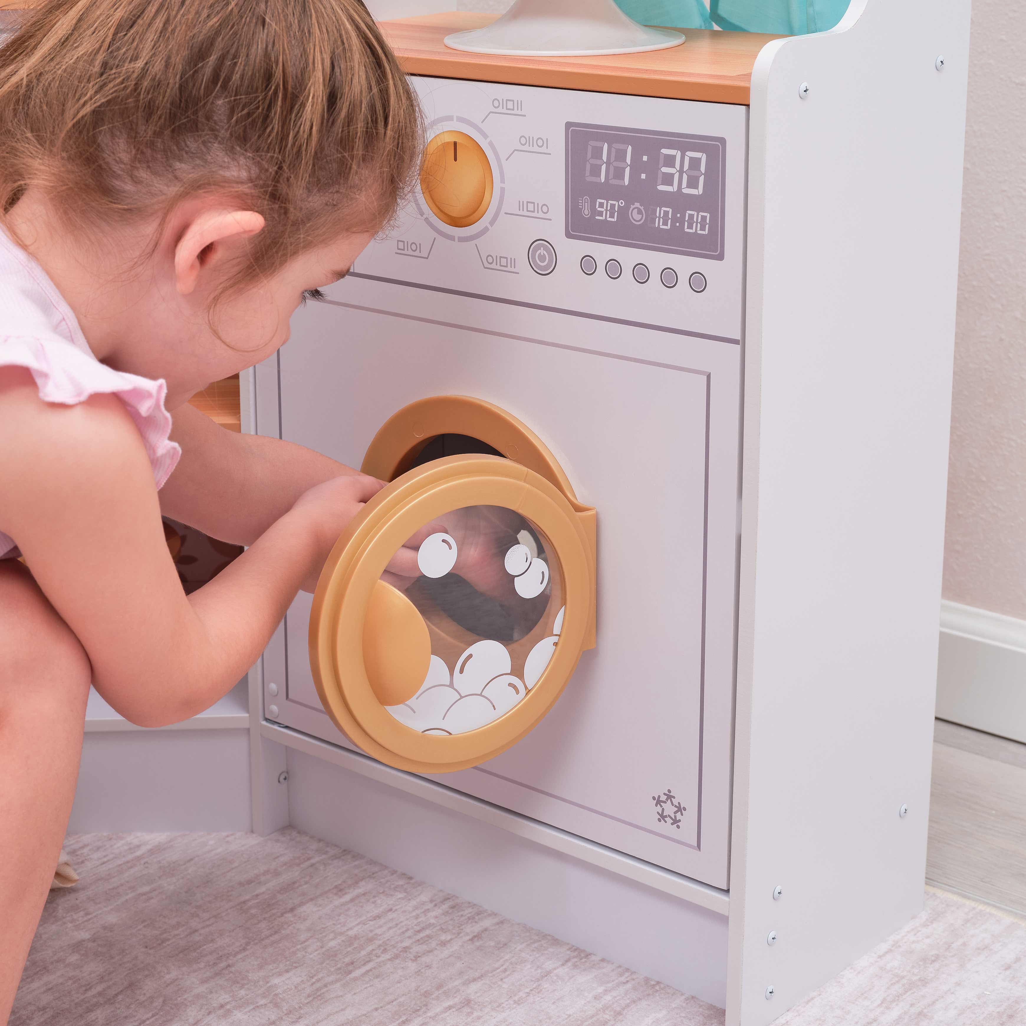 Ultimate Corner Wooden Play Kitchen with Lights & Sounds