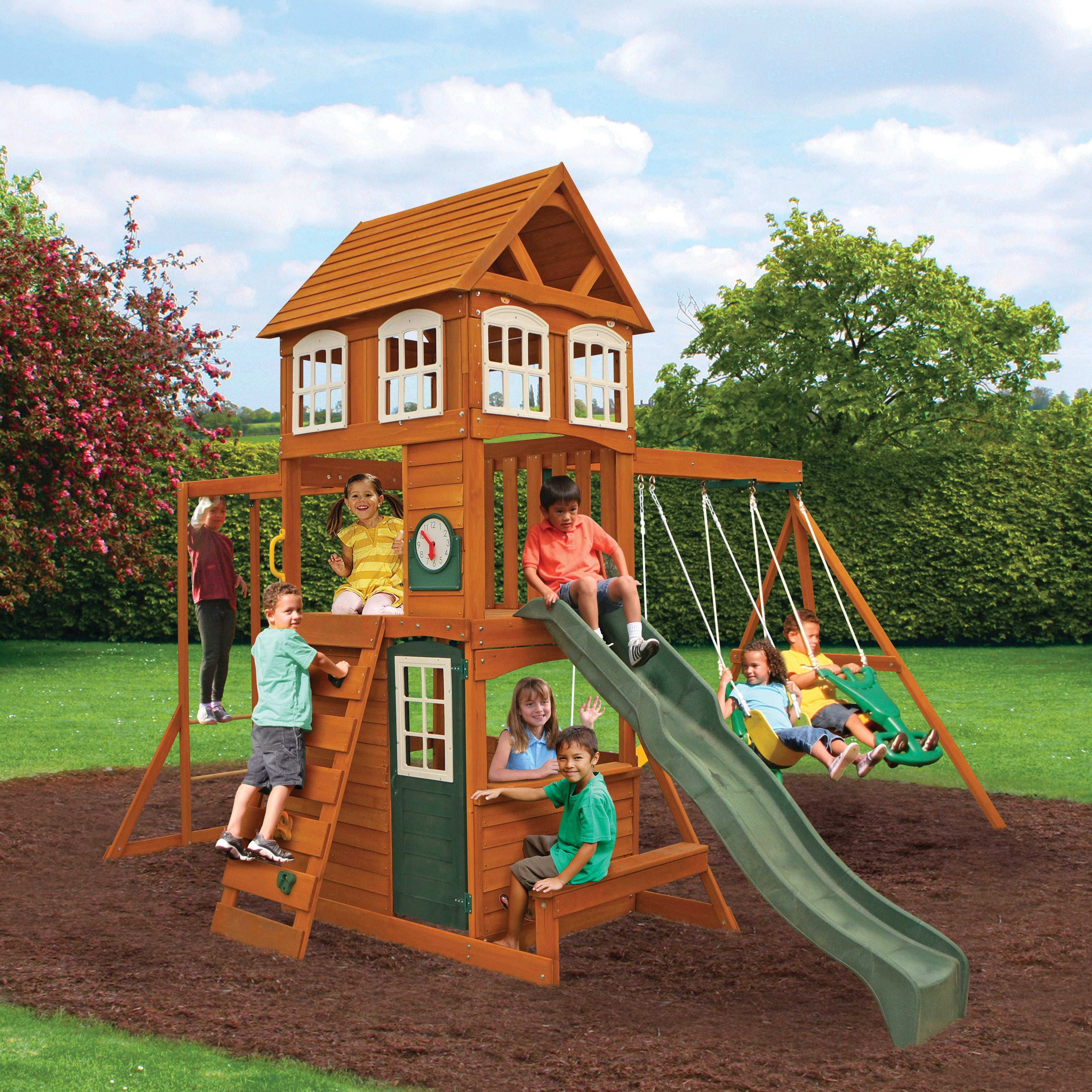 Cedar Summit Kidkraft Glider Swing KidKraft Windale Wooden Fort
