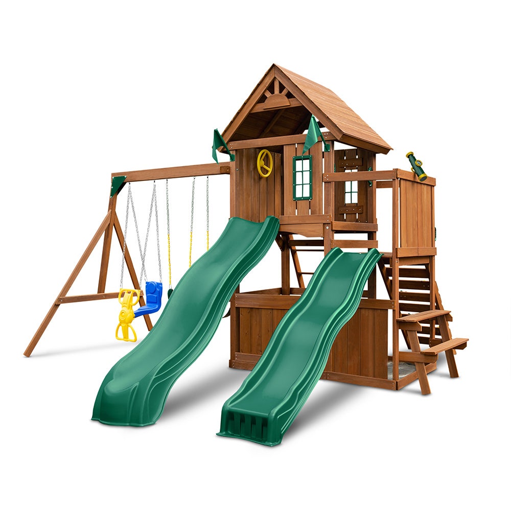 Playset Material Wooden Swing Sets Menards Knightsbridge Deluxe