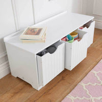 Nantucket Storage Bench - White