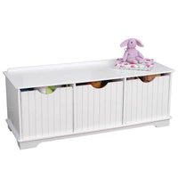 Nantucket Storage Bench - White