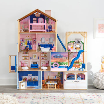 Hamptons Mansion & Pool House Dollhouse