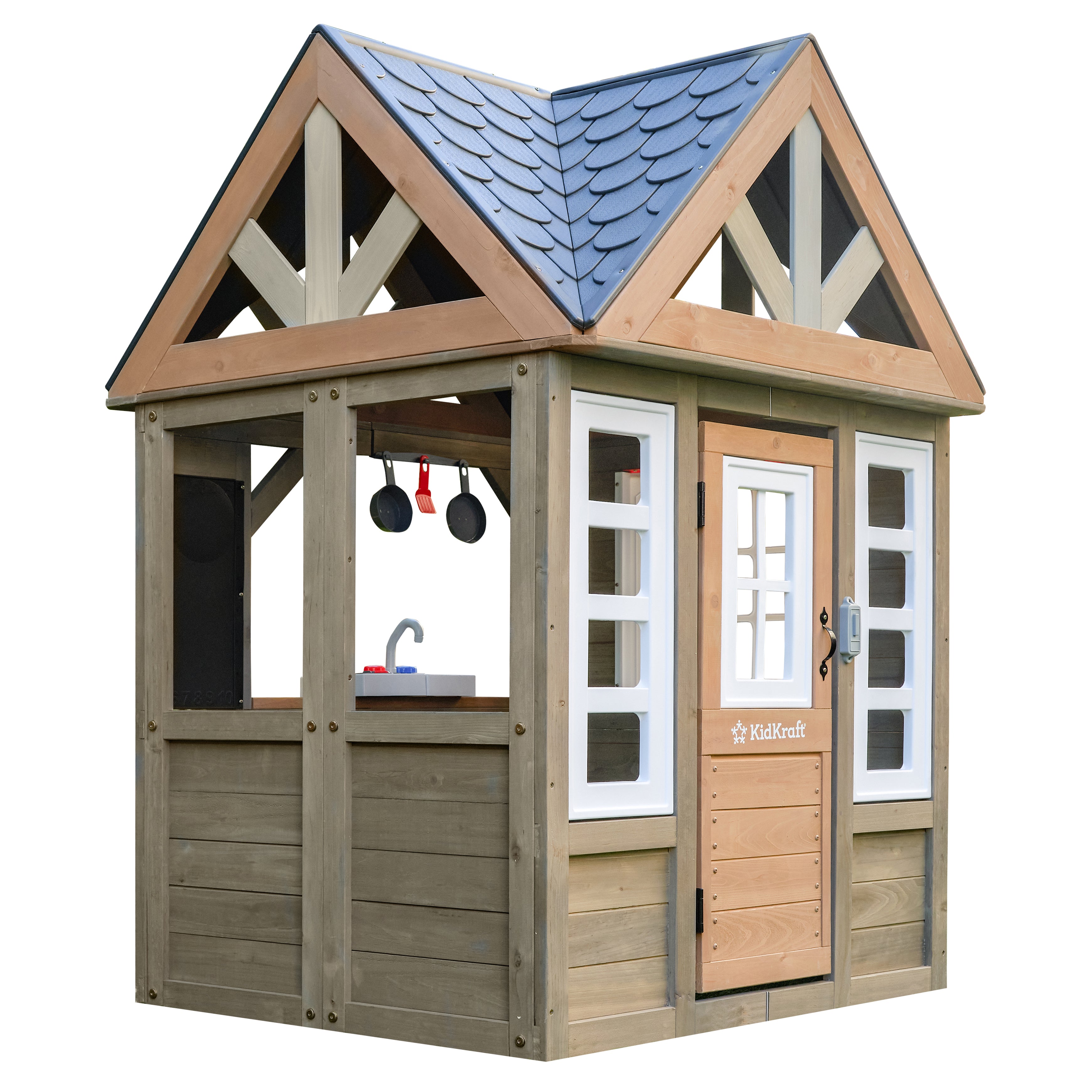 Greystone Cottage Cedar Playhouse Costco Greystone Wooden Outdoor