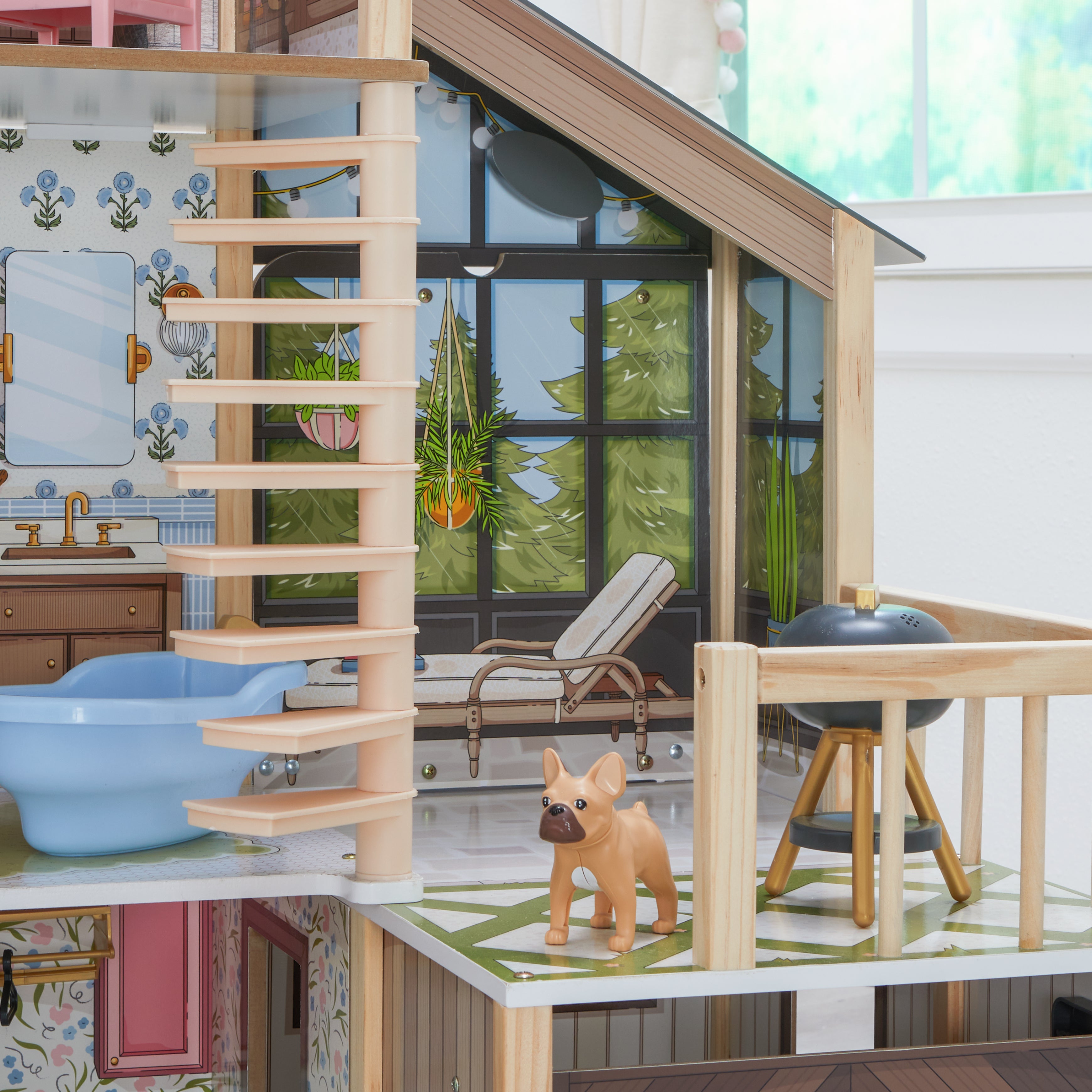 Lakeview Villa Dollhouse & Greenhouse