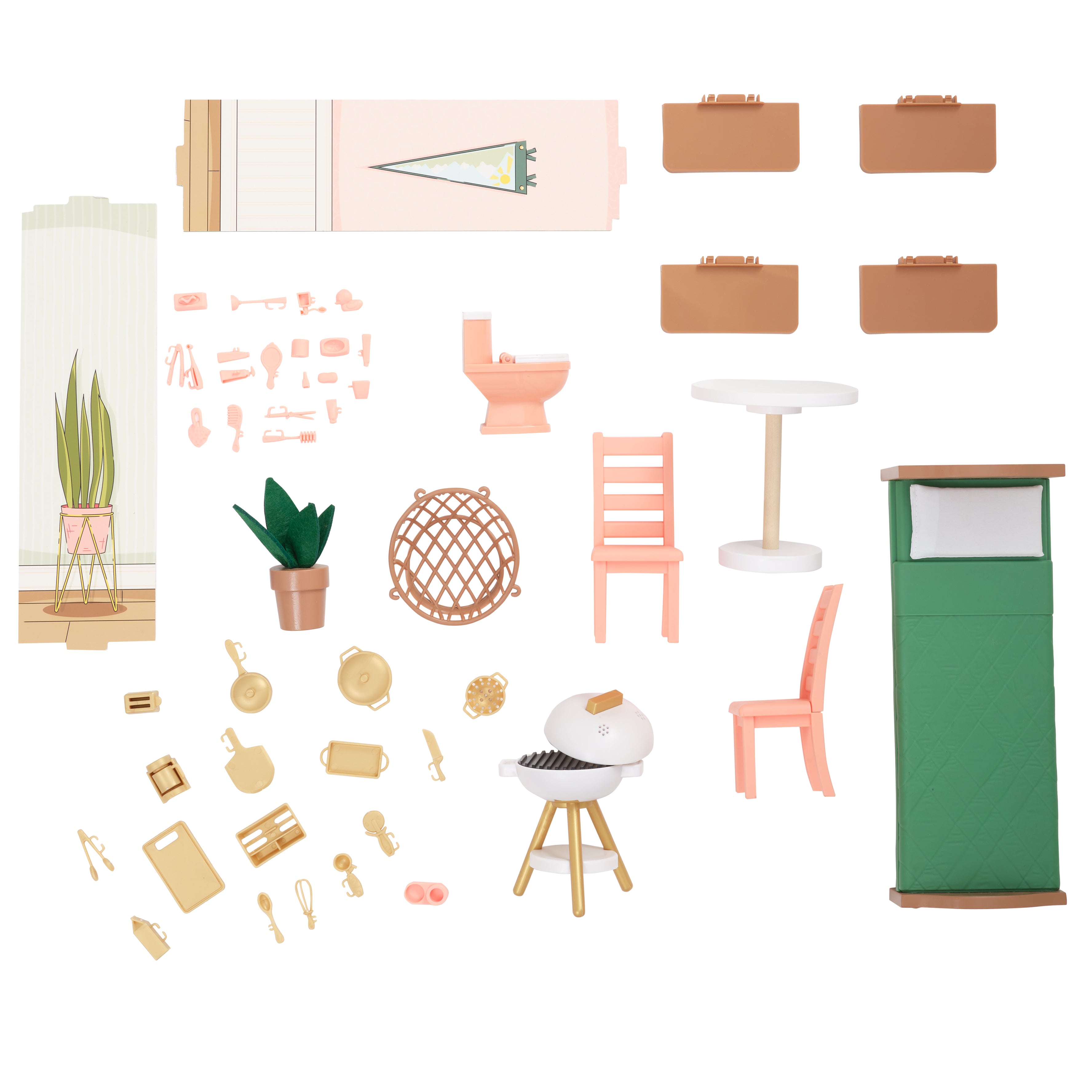 Click & Play Fully Assembled Pop-Up Wooden Dollhouse