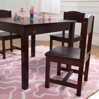 Farmhouse Table & 4 Chair Set - Espresso