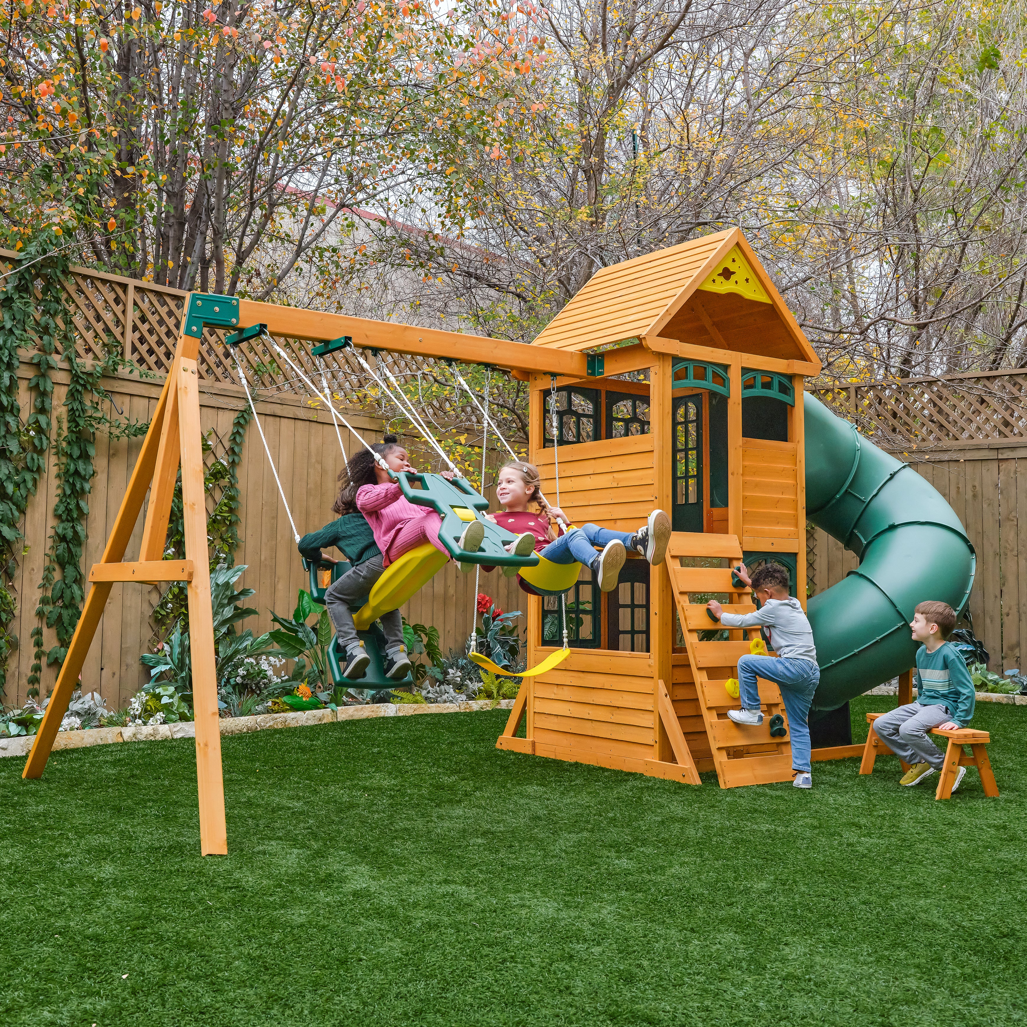 Cloverdale Fort Swing Set - Installation Available