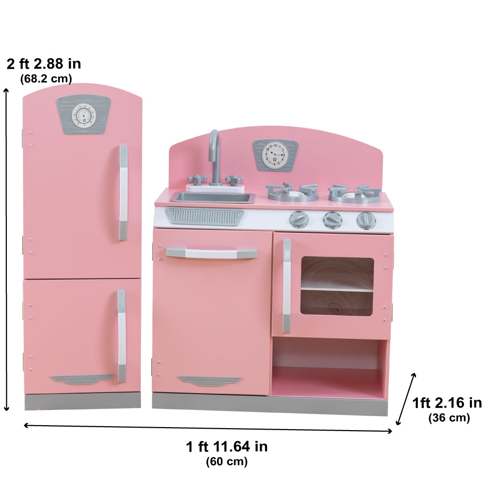 Pink Retro Kitchen & Refrigerator