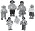 Doll Family of 7 - African American