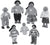Doll Family of 7 - African American