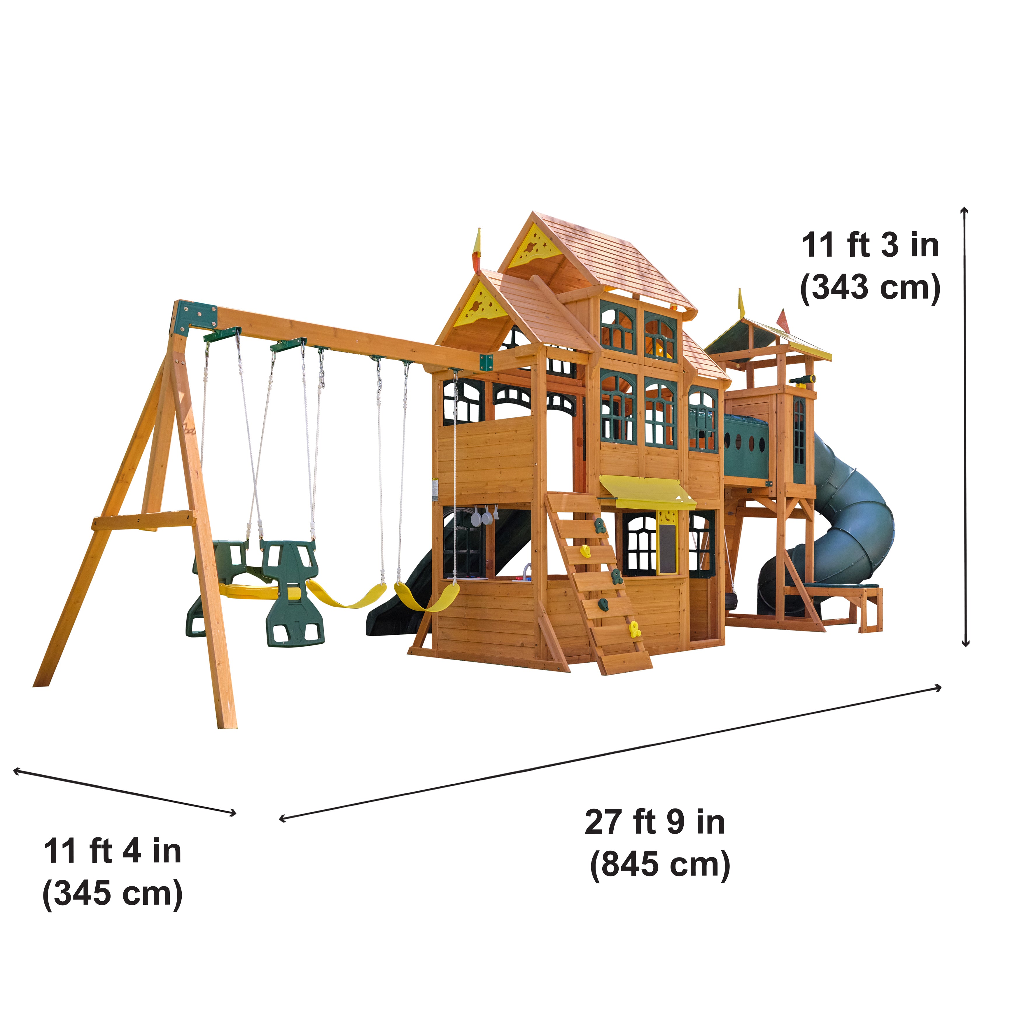 Bear Cave Lodge Swing Set - Installation Available