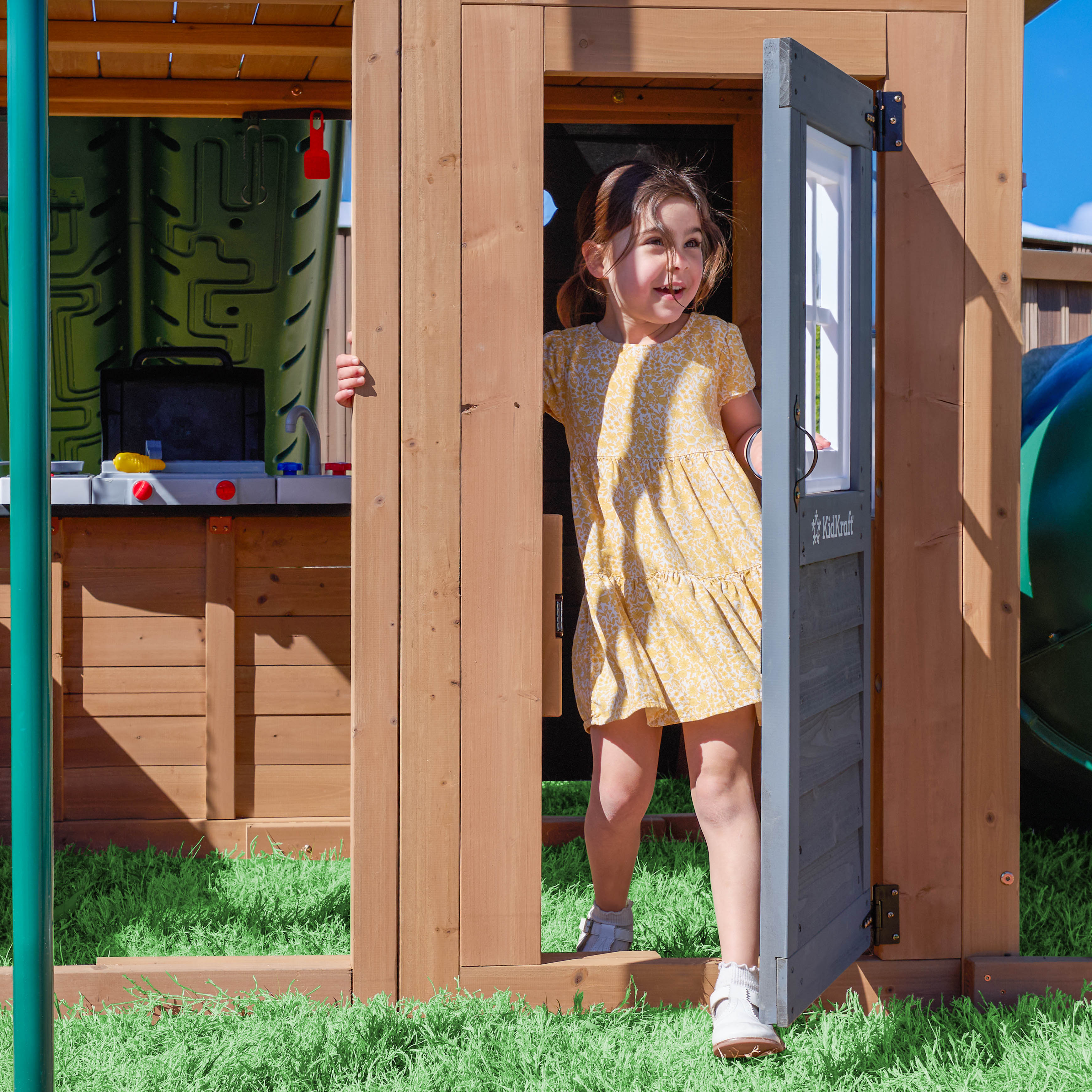 Horizon Lookout Wooden Outdoor Swing Set - Installation Available (Assembly Included)