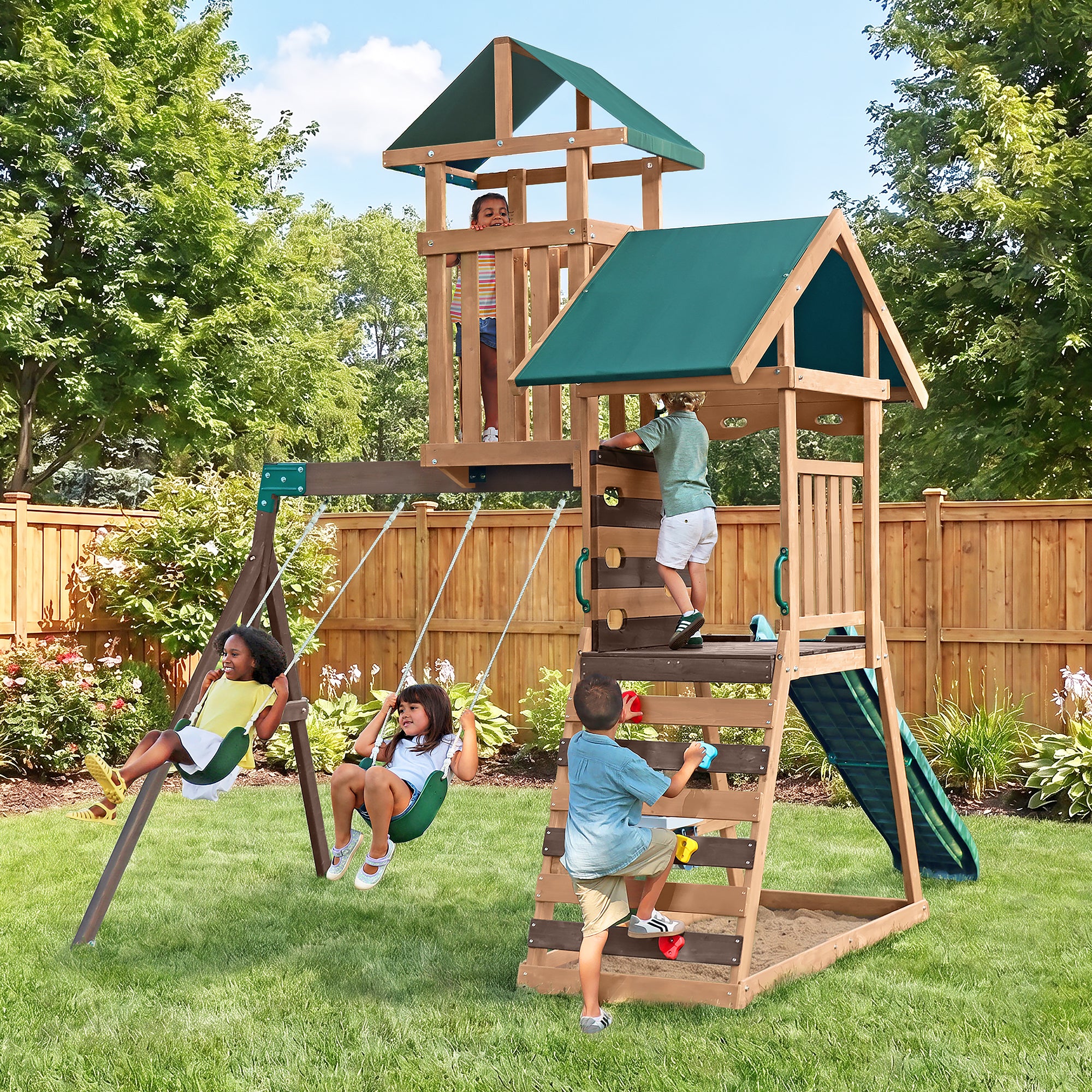 A-Frame Twist Swing Set