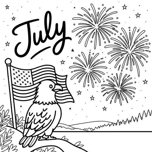 July Coloring Page