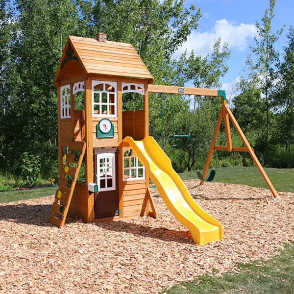 KidKraft McKinley Wooden Swing Set Fun in Small Spaces