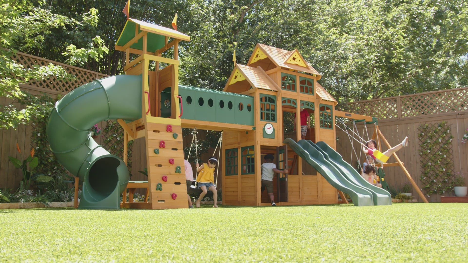 Bear Cave Lodge Swing Set - Installation Available