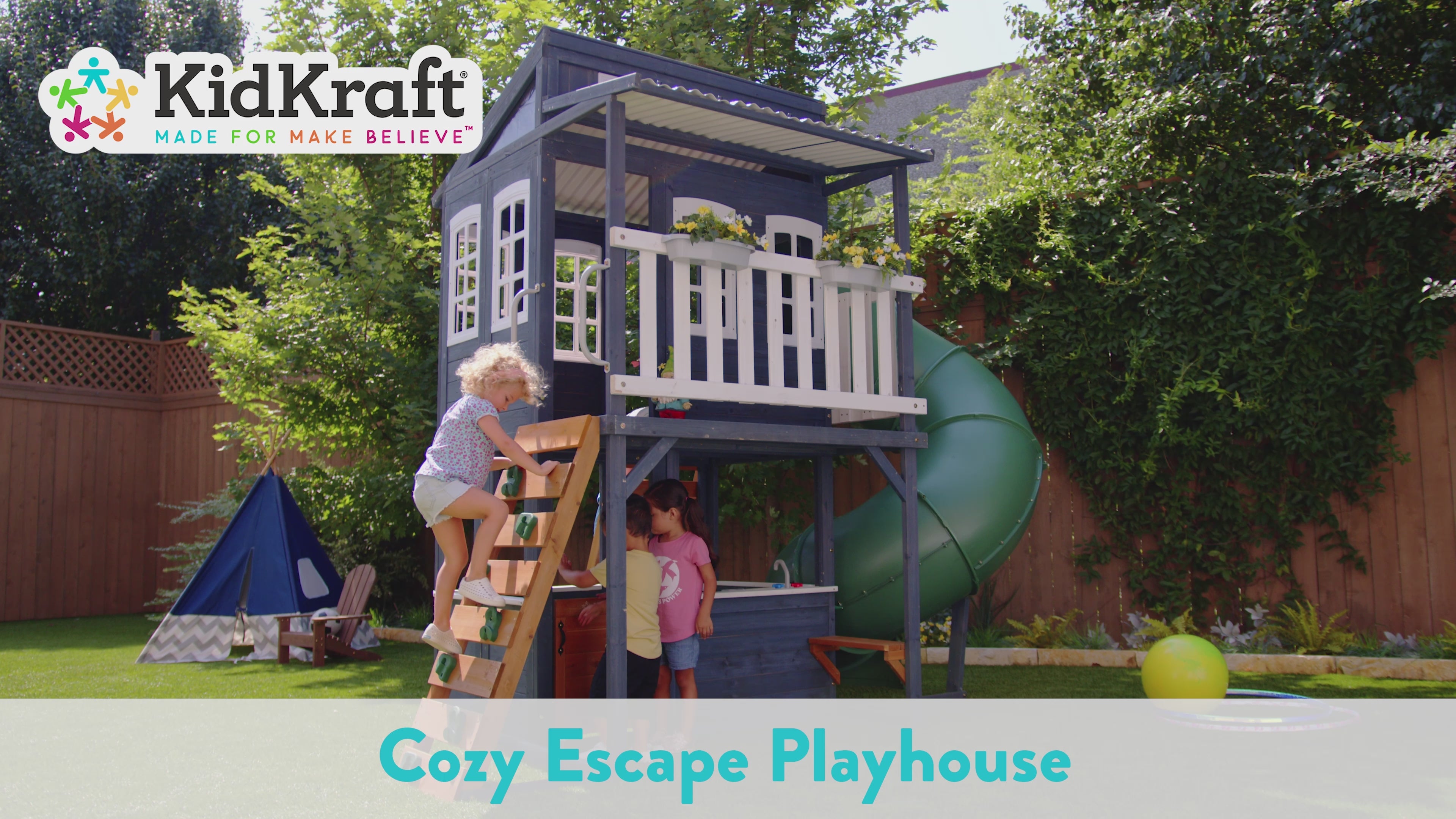 Cozy Escape Playhouse - Navy - Installation Available