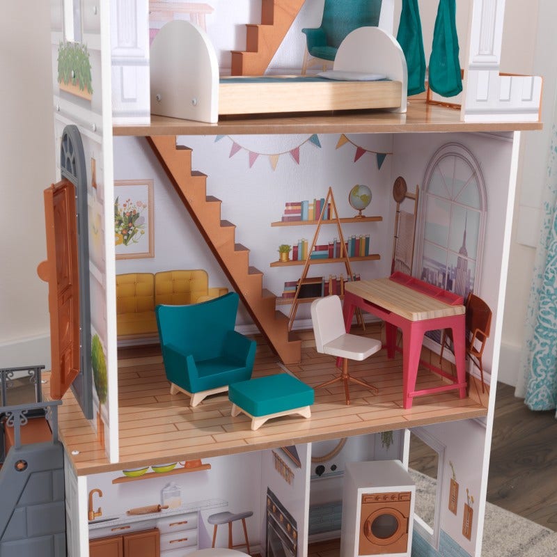 Give your child their first dollhouse! Young children and toddlers of all ages will have fun roleplaying and playing pretend with this classic toy - the perfect Christmas gift or Birthday present