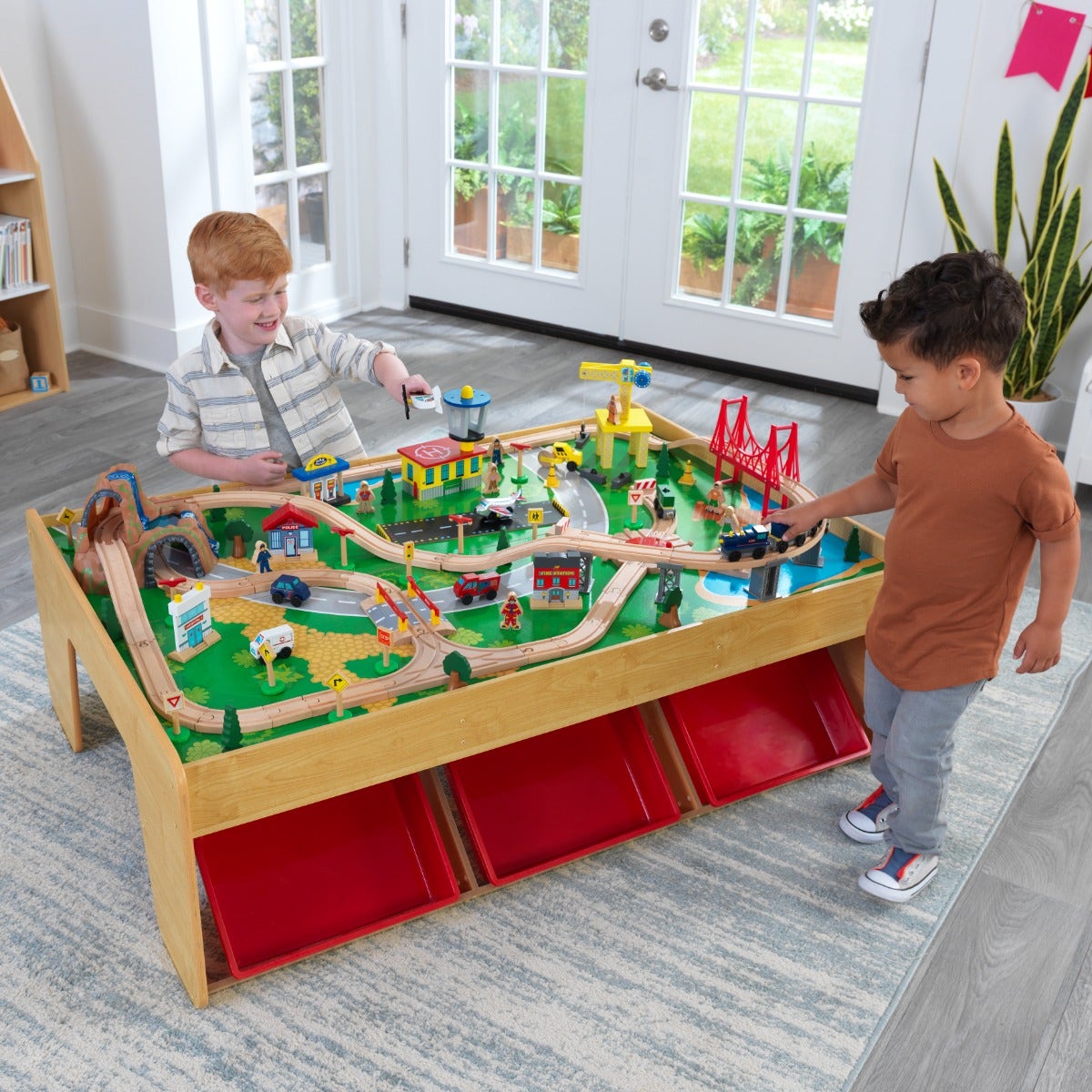 The Entire Town is Here!: With 120 pieces, kids can set up the mountain village in different configurations. Trains connect securely by magnets.
