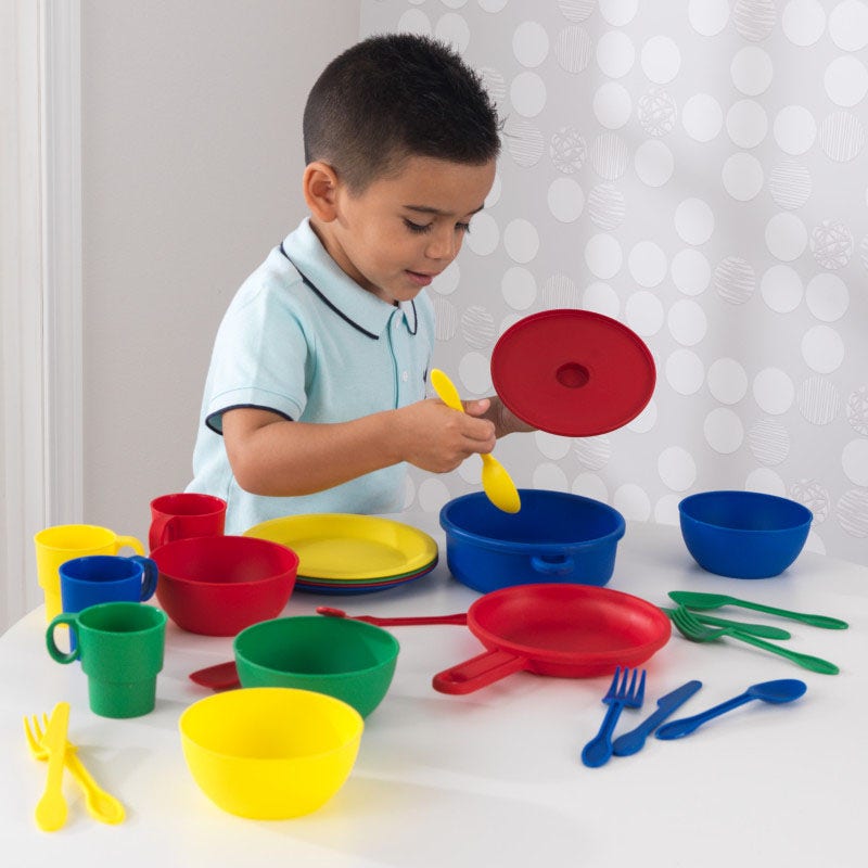 27 Piece set Polyfect Kitchen Play Dishes Set for Kids