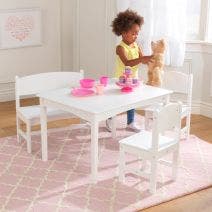 Nantucket Table with Bench & 2 Chair Set - White