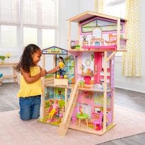 Maison de poupées en bois Blooming Spring Garden avec 31 accessoires
