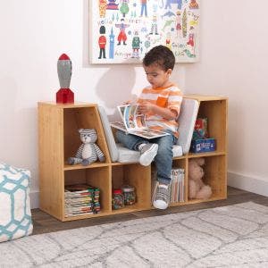 Bookcase with Reading Nook - Natural