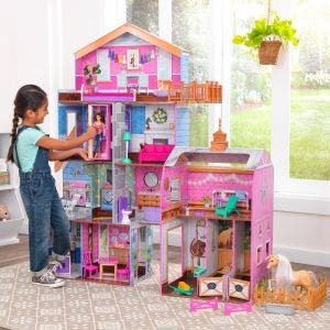 Kidkraft Scintillement Mansion Maison de Poupée en Bois Adapté à Barbie Taille 
