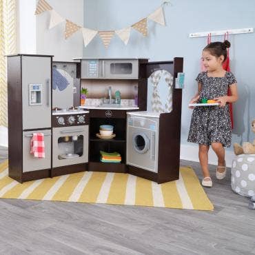 Ultimate Corner Play Kitchen with Lights & Sounds - Espresso